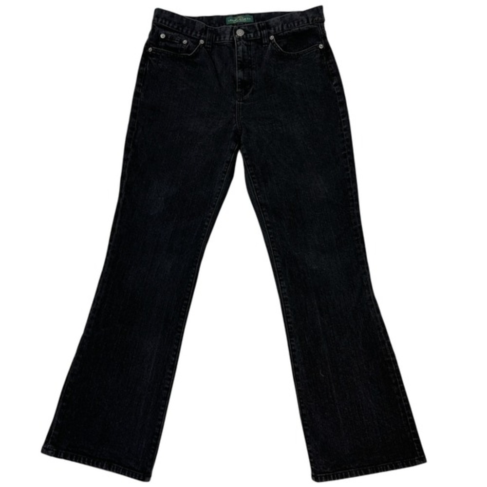 Lauren‎ Ralph Lauren Y2K Bootcut Jeans Sz 10 Black Classic Old Money Minimalist